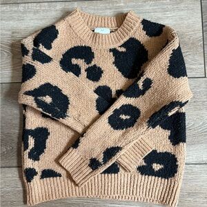 Jumping Beans Leopard Print Sweater Size 3T Cozy Knit